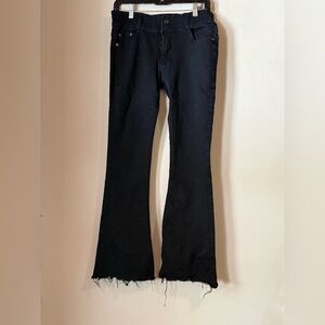 Red Bottoms Juniors Jet Black Wide Leg Jeans Size 13